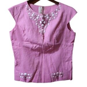 Ilsa Engel Vintage Pink Seashell 1950s Vintage Top 12